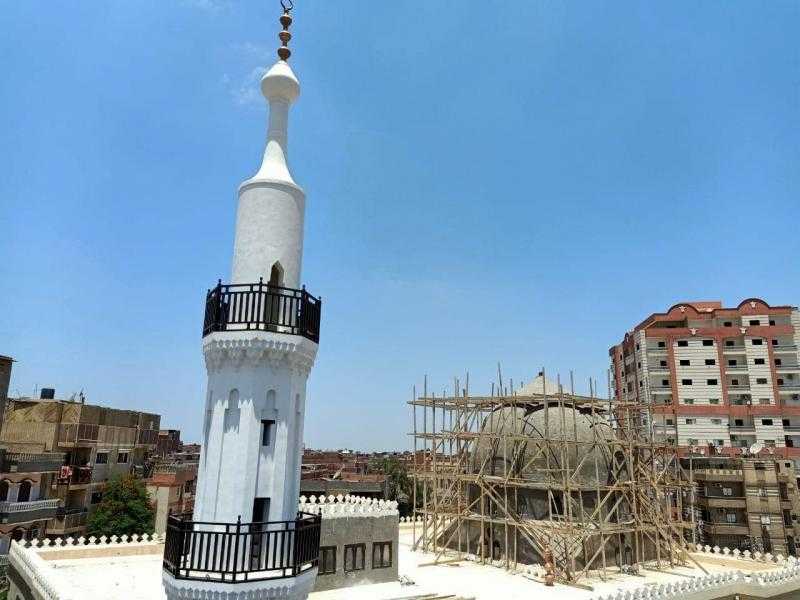 محافظ كفر الشيخ: انتهاء أعمال إحلال وتجديد مئذنة مسجد أبو غنام الأثري ببيلا.. صور