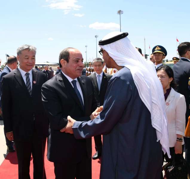 الرئيس السيسى والشيخ محمد بن زايد فى الصين