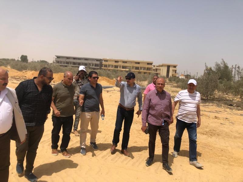 مساعد نائب رئيس هيئة المجتمعات العمرانية يتابع مشروعات المرافق بمدينة سفنكس الجديدة