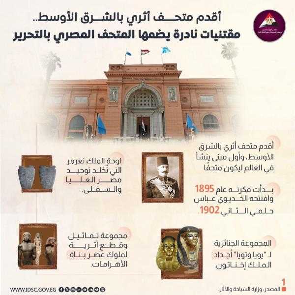 معلومات الوزراء: المتحف المصري بالتحرير أقدم متحف أثري في الشرق الأوسط
