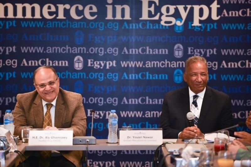 رئيس هيئة الدواء يجتمع مع غرفة التجارة الأمريكية بحضور ممثلين عن شركات الصناعة الوطنية والدولية