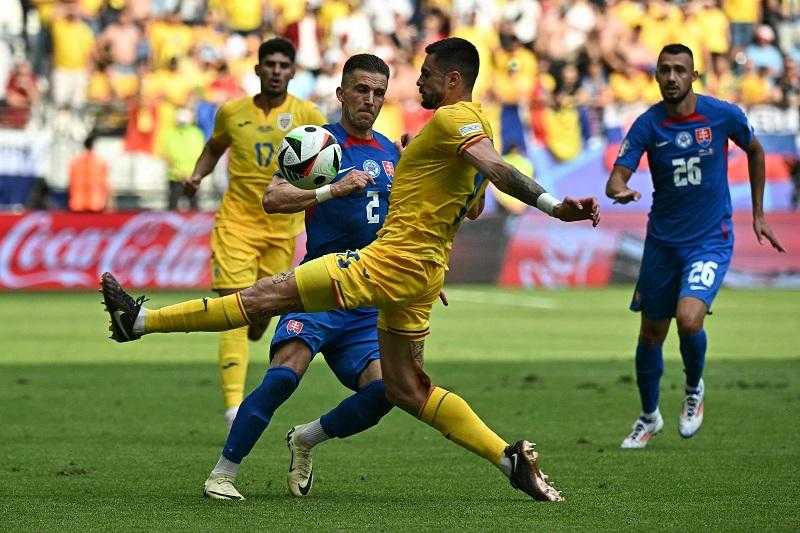 تعادل إيجابي بين رومانيا وسلوفاكيا في الشوط الأول بيورو 2024