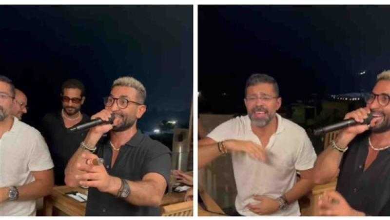 بالسيجار.. أحمد سعد يغني في حفل خاص بـ لبنان