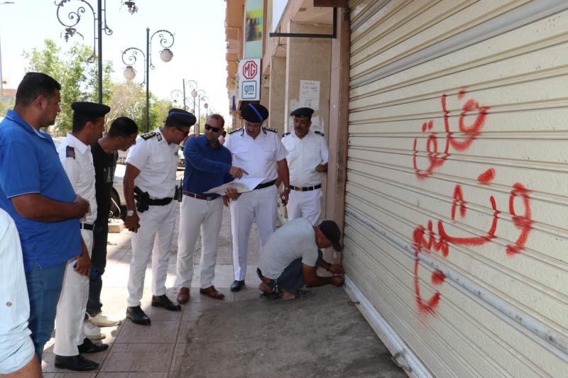 تشميع منشآت مخالفة في محافظة الغربية