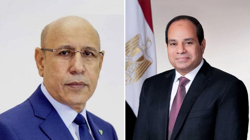 السيسي يهنئ هاتفيا محمد ولد الشيخ الغزواني لإعادة انتخابه رئيسا لموريتانيا