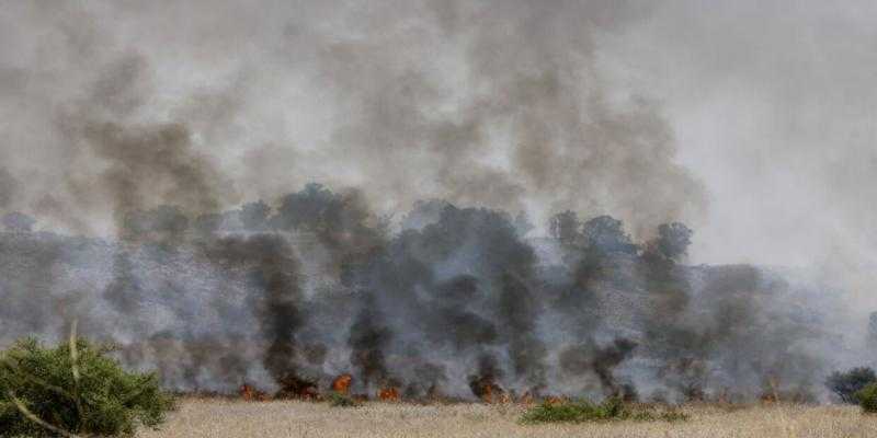 10 فرق إطفاء و6 طائرات بالجليل الأسفل لإخماد حرائق نتجت عن صواريخ لبنان
