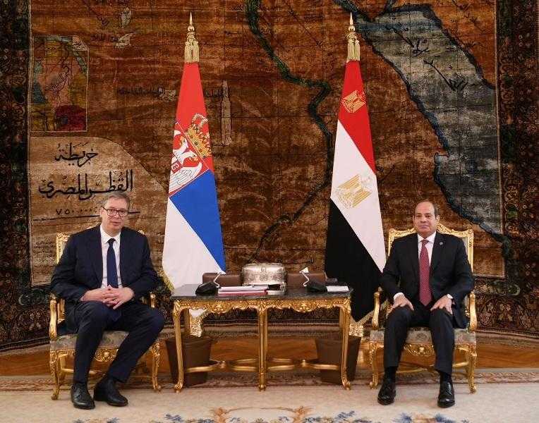 المتحدث الرئاسي ينشر صور استقبال الرئيس السيسي نظيره الصربي