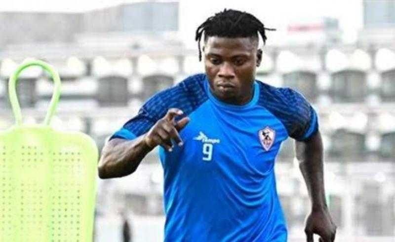 بعد انتهاء أزمته..سامسون أكينولا ينتظم فى تدريب الزمالك