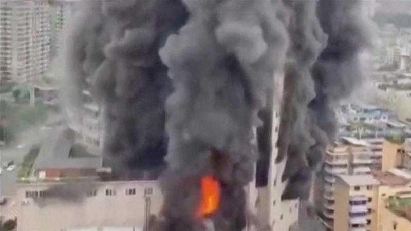 16 قتيلا في حريق مركز تجاري في الصين