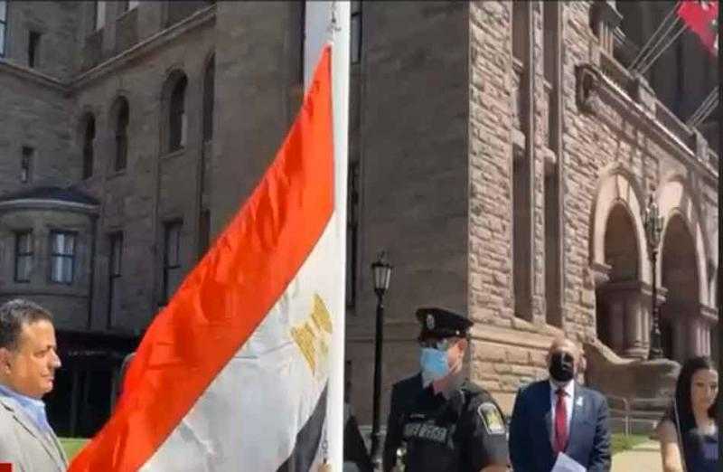 رفع علم مصر أمام مقر برلمان أونتاريو الكندى للعام السادس على التوالى