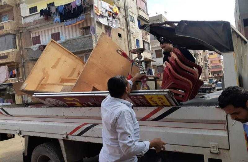 إزالة 665 إشغال طريق في مركز كوم حمادة بالبحيرة