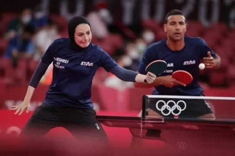 عمر عصر ودينا مشرف يودعان منافسات زوجي مختلط تنس الطاولة بأولمبياد باريس