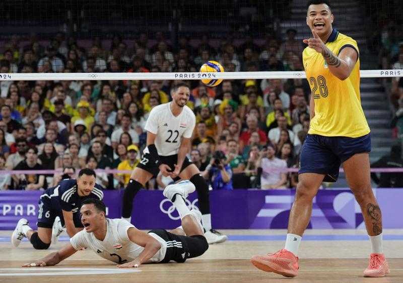 منتخب مصر يخسر أمام البرازيل بمنافسات الطائرة للرجال في أولمبياد باريس