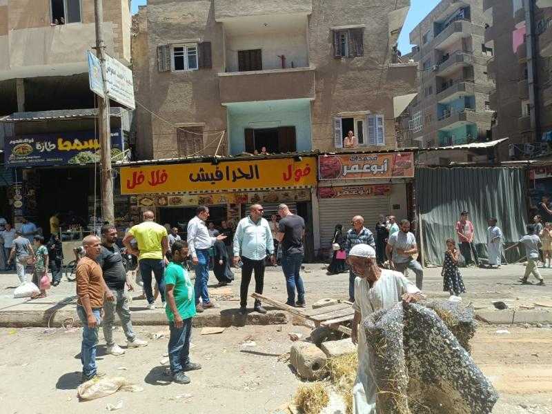 ”الجيزة”: إزالة تعديات المحال على الطريق العام في شارع سليم بحي الهرم