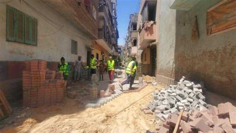 محافظ أسيوط: استكمال تركيب بلاط الانترلوك بالحارات والشوارع الضيقة بحي غرب