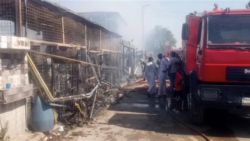 السيطرة على حريق اندلع فى 6 أكشاك بأسوان