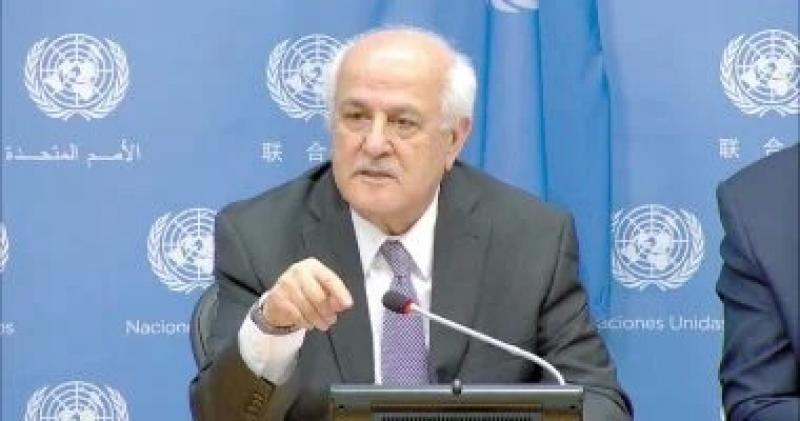 مندوب فلسطين لدى الأمم المتحدة يدعو إلى التحرك الفوري لمحاسبة إسرائيل على جرائمها