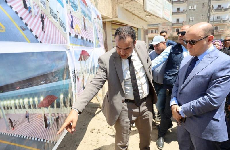 محافظ كفر الشيخ يتفقد أعمال إنشاء كورنيش وممشى بحر تيرة بالحامول