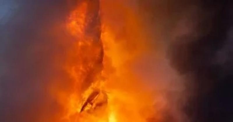 نشوب حريق هائل شمال شرق العاصمة الإيطالية روما