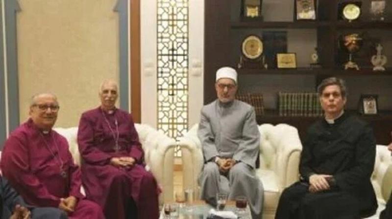 المفتي يستقبل وفدًا من الكنيسة الإنجليكانية لتهنئته بمنصبه الجديد