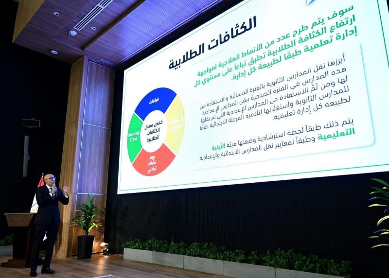 وزير التربية والتعليم يطرح رؤية الوزارة لحل أزمات الكثافات الطلابية في الفصول