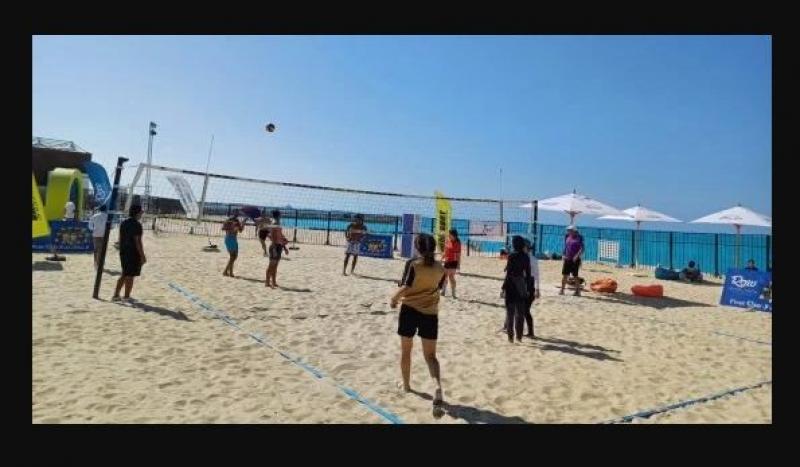 طلاب جامعة أسيوط يفوزون بالمركز الأول فى الكرة الطائرة الشاطئية بمهرجان العلمين