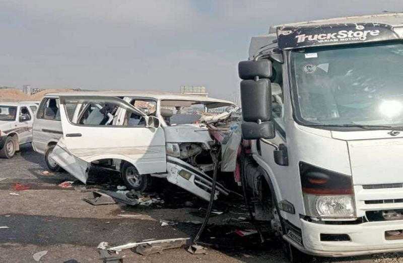 التحريات: نوم سائق السيارة النقل وراء تصادم 22 سيارة بالطريق الدائرى