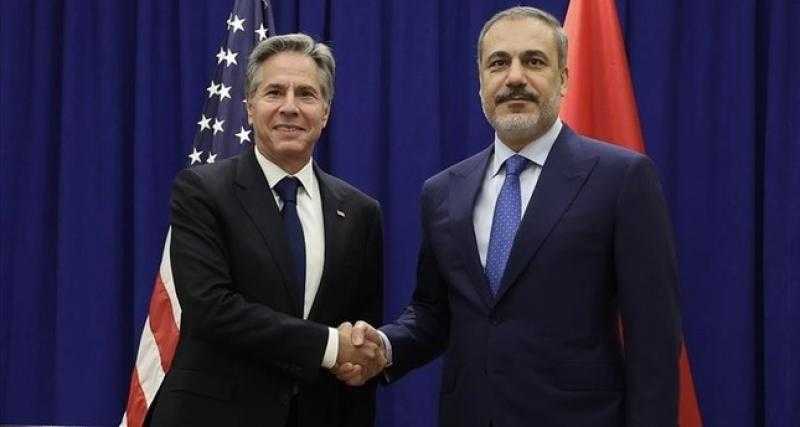 وزيرا الخارجية التركي والأمريكي يبحثان تطورات مفاوضات وقف إطلاق النار بغزة