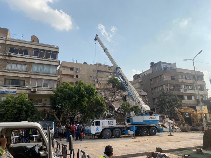 تفاصيل تحقيقات النيابة بواقعة انهيار عقار أرض الجولف في مدينة نصر