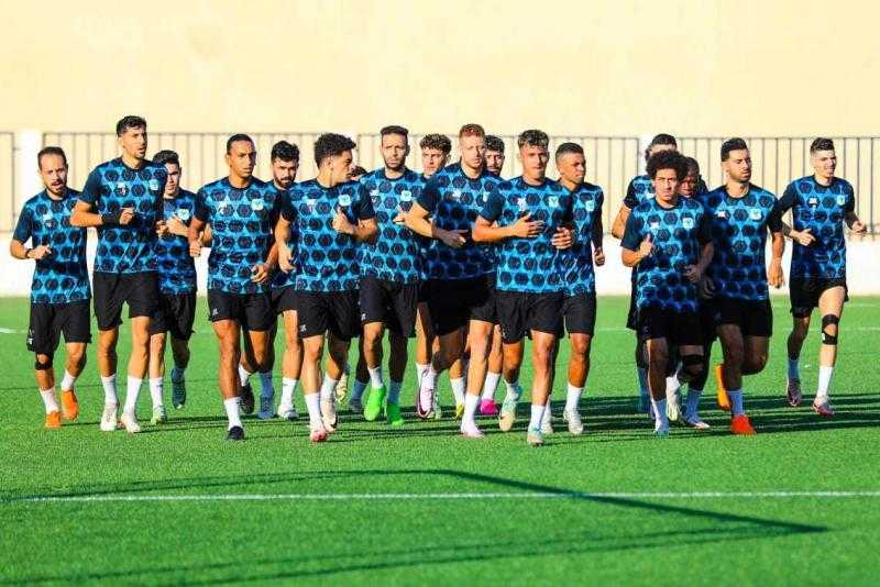 المصري يؤدي المران الأساسي استعدادا لمواجهة الهلال الليبي بالكونفدرالية