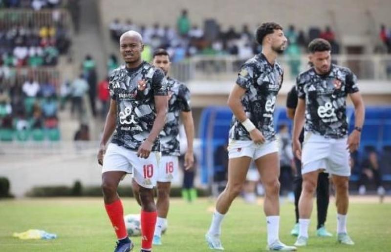 شاهد.. الأهلي يظهر بقميص جديد في إحماء مباراة جورماهيا الكيني