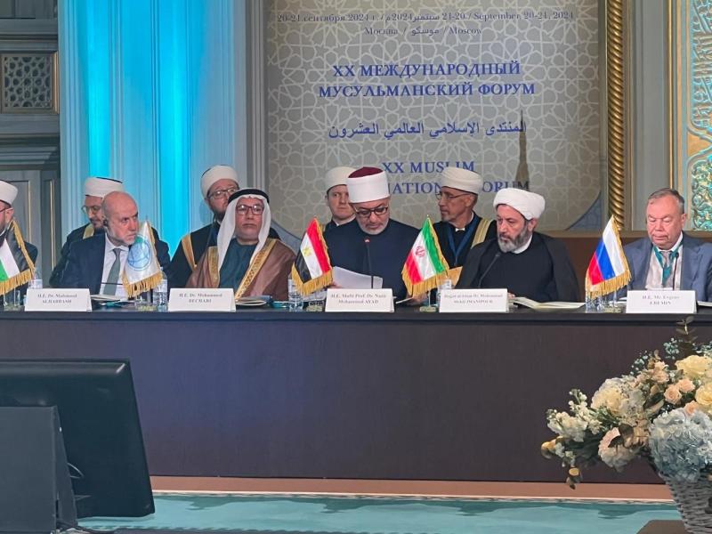 المفتي من موسكو: الحوار الإنساني أساس التعايش السلمي ومفتاح الاستخلاف في الأرض