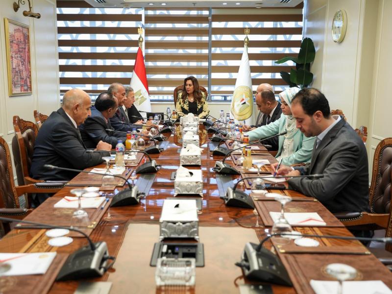 وزيرة التنمية المحلية تلتقي وفد من نقابة الأطباء
