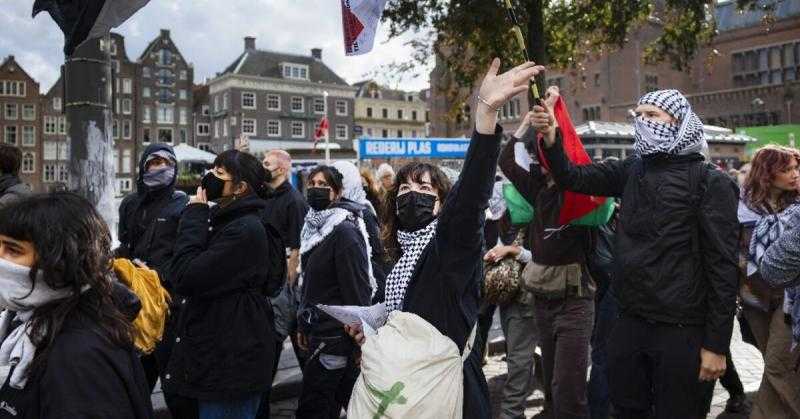 اعتقالات خلال مظاهرة مؤيدة للفلسطينيين في أمستردام