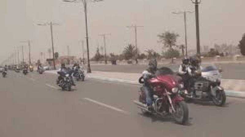 50 دراجة نارية تشارك في مهرجان البحر الأحمر للدراجات بالغردقة
