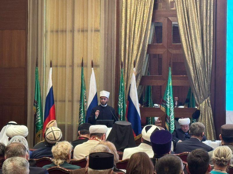 وزير الأوقاف من روسيا: الحل الوحيد للقضية الفلسطينية منع تهجير الفلسطينيين وقيام دولتهم على حدود 67