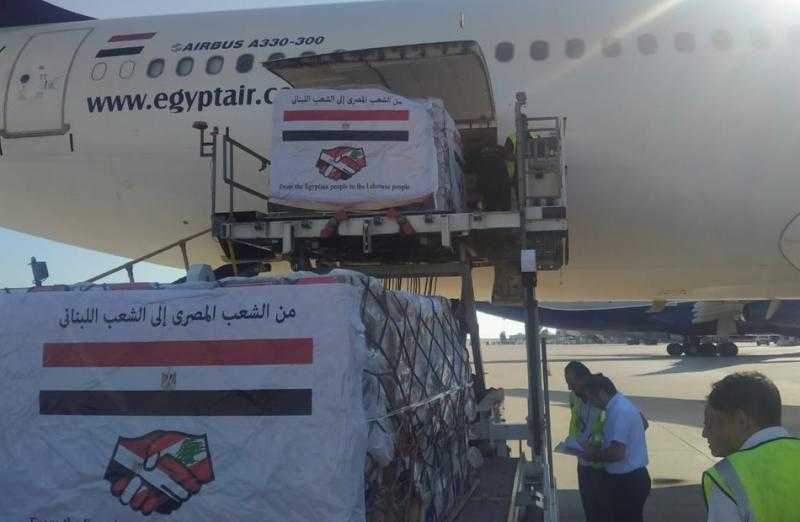 طائرة مساعدات مصرية تتجه إلى مطار بيروت استكمالًا للجسر الإغاثي الجوي لدعم ‎لبنان