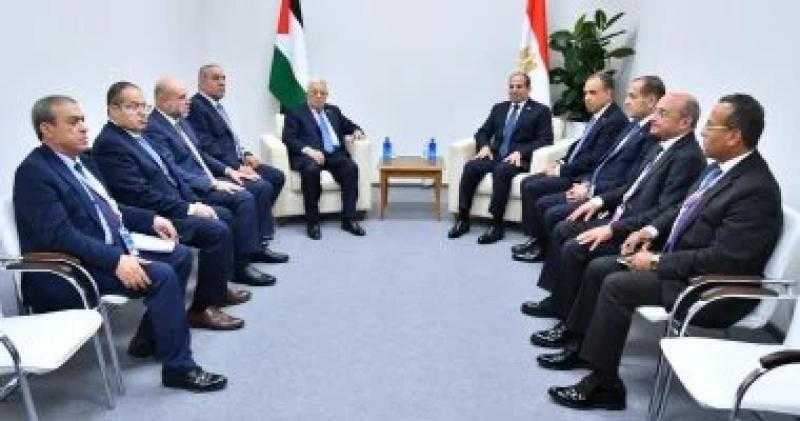 تفاصيل لقاء الرئيس السيسى بنظيره الفلسطينى على هامش قمة ”بريكس”