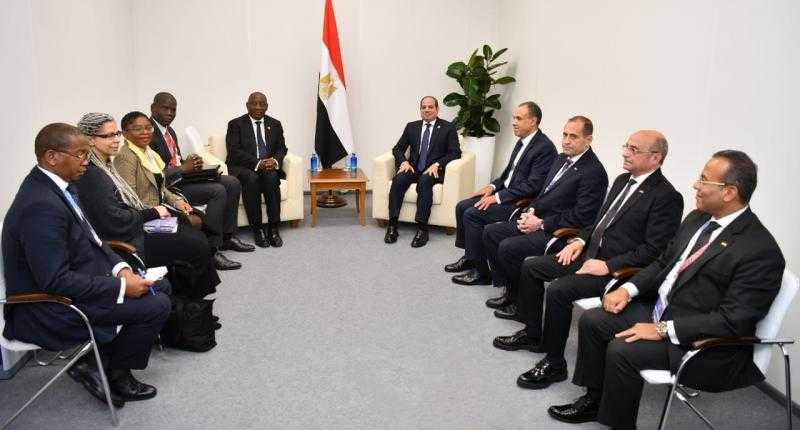 الرئيس السيسي ورامافوزا يؤكدان ضرورة التوصل لتهدئة بالمنطقة ووقف إطلاق النار بغزة ولبنان