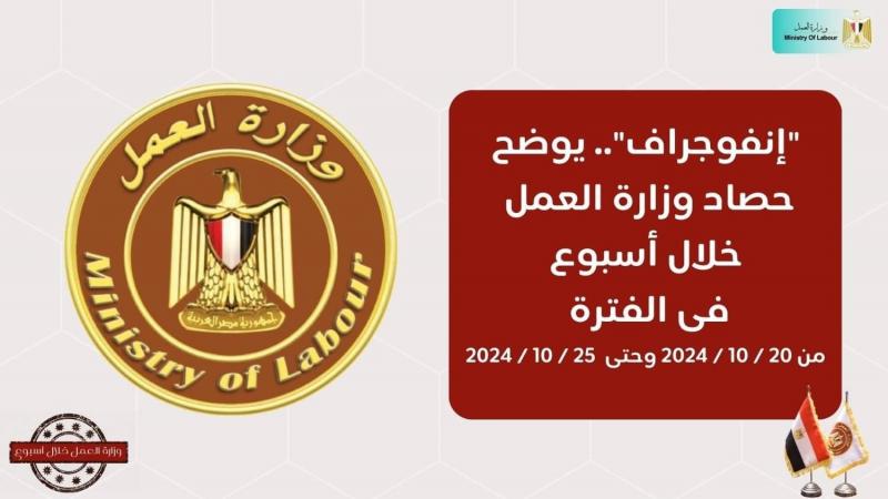بالانفوجراف حصاد وزارة العمل في أسبوع