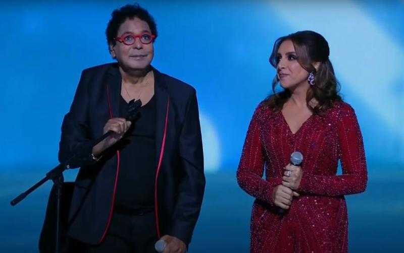 محمد منير وأنغام يقدمان أغنية ”يبهروك” في احتفالية القبائل العربية بحضور الرئيس