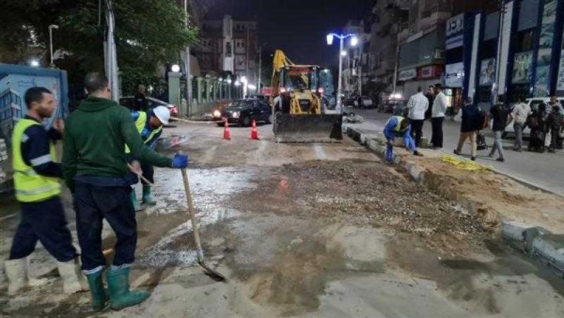 مياه الشرب بسوهاج تعلن الانتهاء من إصلاح الهبوط الأرضي بشارع التحرير