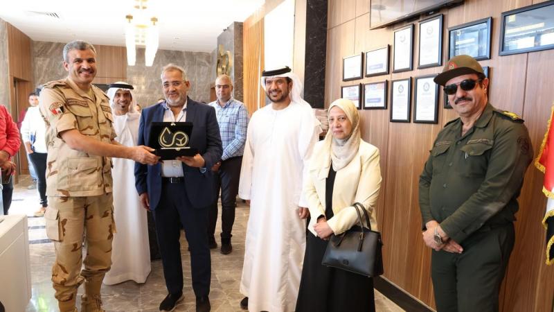 وفد إماراتي رفيع المستوى يزور محطة الدلتا الجديدة لمعالجة مياه الصرف الزراعى.. صور