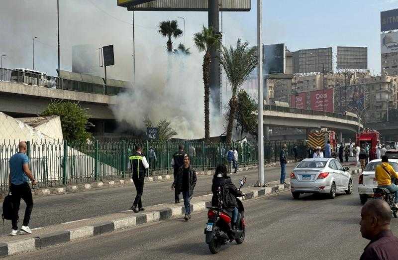 اندلاع حريق هائل داخل موقف عبدالمنعم رياض بوسط البلد.. والدفع بـ 4 سيارات إطفاء