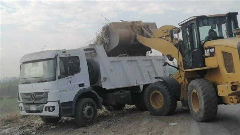 رفع 280 طن قمامة ومخلفات ونقلها لمصانع التدوير والمعالجة بطلخا فى الدقهلية