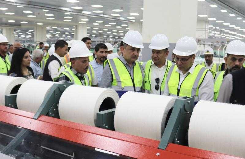مساحته 62 ألف متر.. وزير قطاع الأعمال يتفقد تجارب تشغيل مصنع ”غزل 1” بشركة غزل المحلة