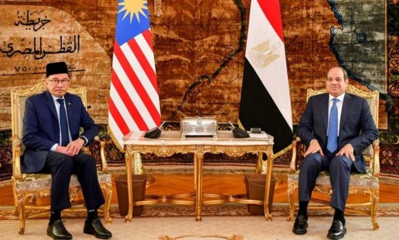 نص البيان المشترك عن مصر وماليزيا خلال زيارة رئيس الوزراء الماليزي إلى مصر