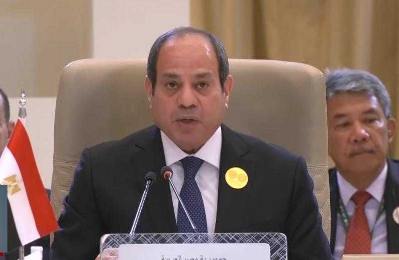 الرئيس السيسي: سنقف ضد جميع المخططات التي تستهدف تصفية القضية الفلسطينية