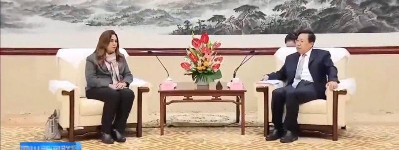 وزيرة التنمية المحلية ومحافظ الأقصر يلتقيان بأمين لجنة الحزب الشيوعي الصينى بمقاطعة سيتشوان