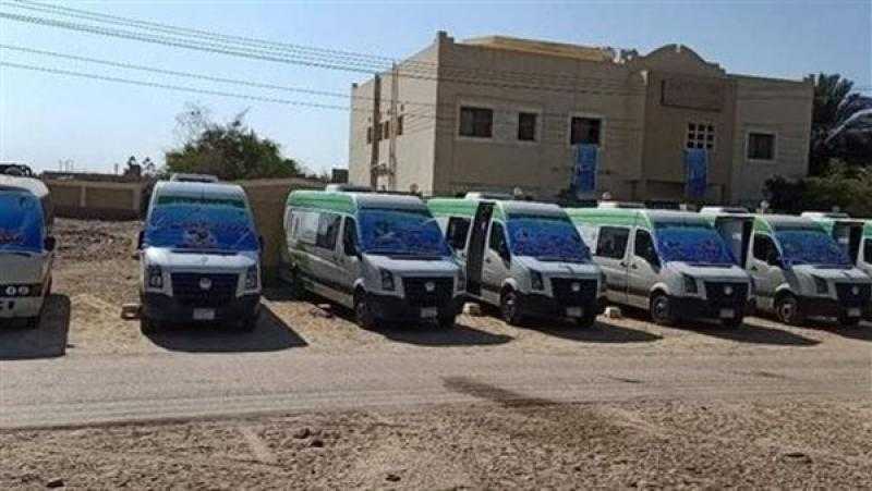 القوافل العلاجية لمبادرة ”حياة كريمة” تصل إلى حماطة ومرسى علم بالبحر الأحمر